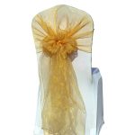 10Pc Gold Organza Hood