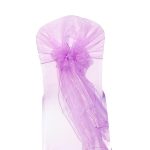 10Pc Lilac Organza Hood