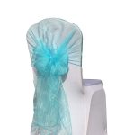 10Pc Turquoise Organza Hood