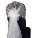 10Pc White Organza Hood