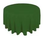 90" Round Forest Green Seamless Polyester Tablecloth