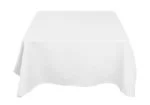 45 x 45''White Polyester Tablecloth