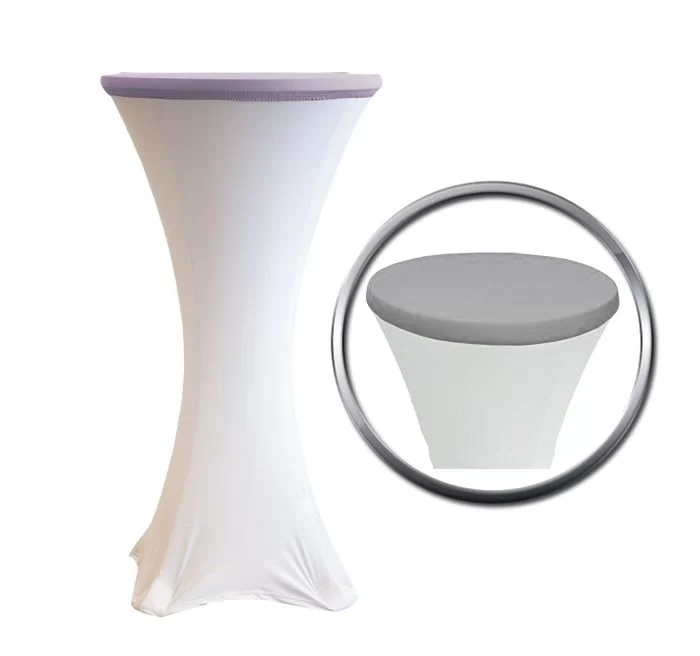 80cm Silver Cocktail Table Topper - Image 1