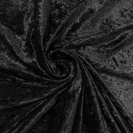 Black Crushed Velvet Tablecloth