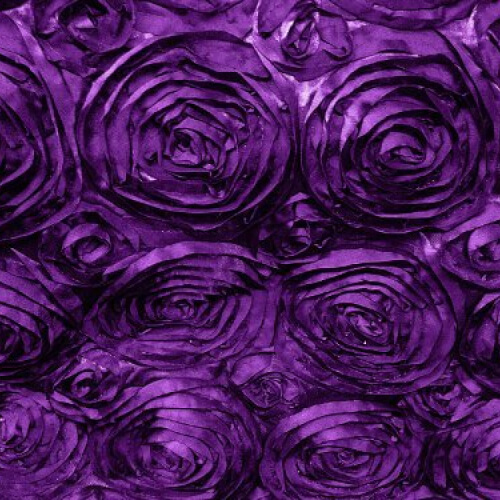 Purple Rosette Fabric 1M