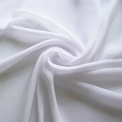 White Chiffon Fabric 1M