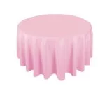 70" Round Light Pink Seamless Polyester Tablecloth