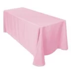 70" x 108" Light Pink Seamless Polyester Tablecloth