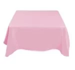 45 x 45''Light Pink Polyester Tablecloth