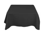 54" x 54'' Black Polyester Tablecloth