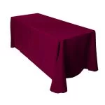 90'' x 132" Burgundy Seamless Polyester Tablecloth