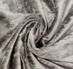 8FT Grey Crushed Velvet Fitted Tablecloth
