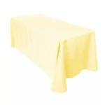 90'' x 156" Ivory Polyester Tablecloth