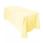 70'' x 144" Ivory Polyester Tablecloth