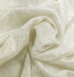 8FT Ivory Crushed Velvet Fitted Tablecloth