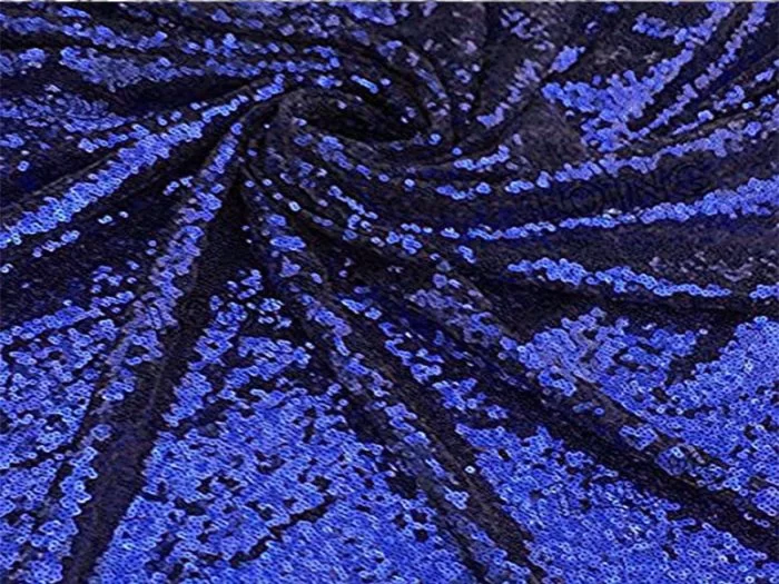 120'' Navy Blue Sequin Tablecloth - Image 1