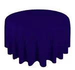 70'' Round Navy Blue Seamless Polyester Tablecloth