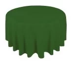 48" Round Forest Green Polyester Tablecloth