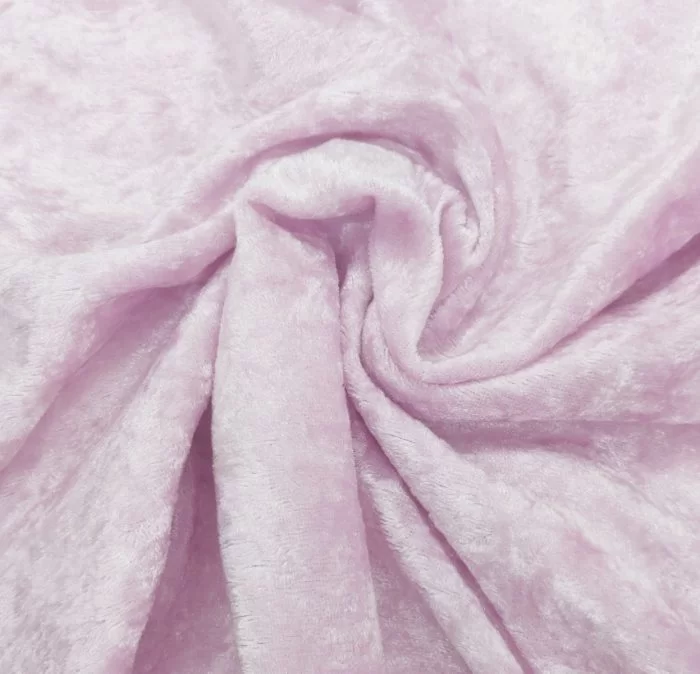 90 x 156" Pink Crushed Velvet Tablecloth - Image 1
