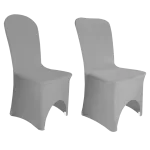 Silver Spandex Chair Covers
