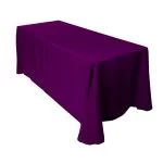 90" x 132" Purple Seamless Polyester Tablecloth