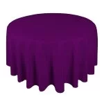 48" Round Purple Polyester Tablecloth