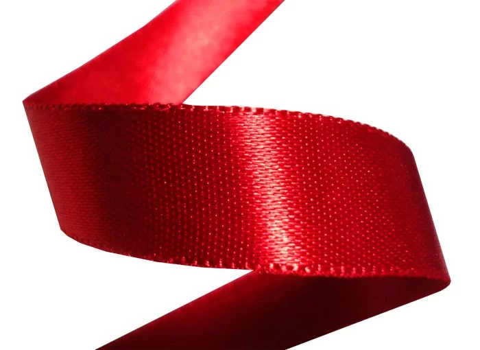 12mm Red Double Sided Ribbon - Image 1