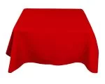 70'' x 70'' Red Seamless Polyester Tablecloth