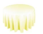 90" Round Ivory Polyester Tablecloth