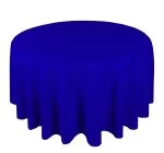48" Round Royal Blue Polyester Tablecloth