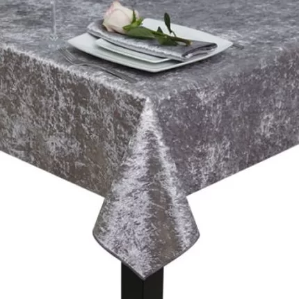 Square Crushed Velvet Tablecloth