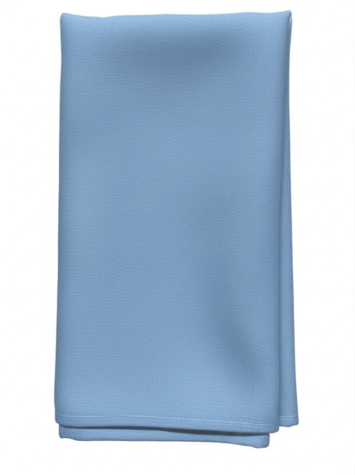 Baby Blue Polyester Printed colour Napkins (10pcs) - Image 1