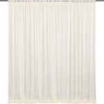 6m x 3m Ivory Chiffon Stage Backdrop