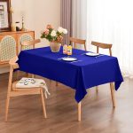 70'' x 108'' Royal Blue Polyester Tablecloth - Image 9