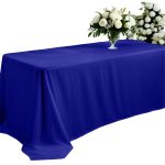 70'' x 108'' Royal Blue Polyester Tablecloth - Image 8