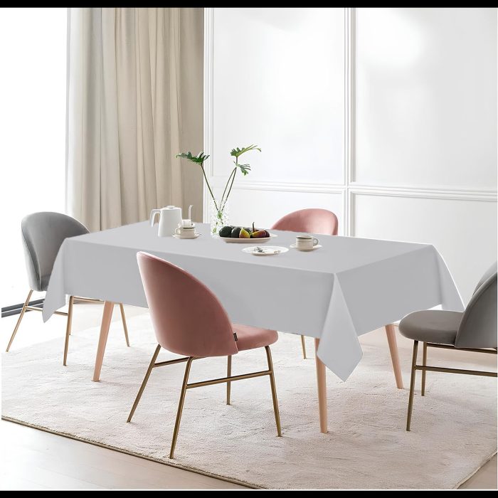 grey rectangle poyester table cover 1