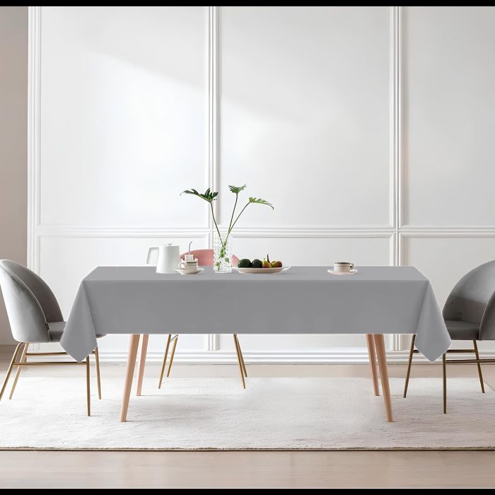 grey rectangle poyester table cover 2