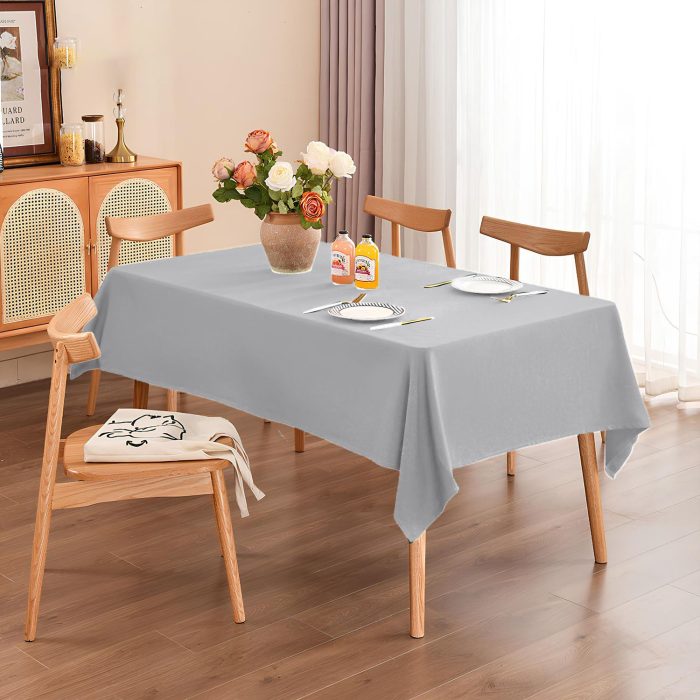 grey rectangle poyester table cover 4
