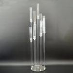 10 heads 120cm Clear Acrylic Candelabra Candle Holder Wedding Table Centerpiece Stands -H009
