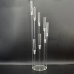 8 heads 120cm Clear Acrylic Candelabra Candle Holder Wedding Table Centerpiece Stands -H008
