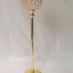 90cm Crystal Globe Candelabra Wedding Table Centrepiece Gold